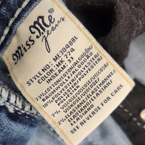 Y2k Miss Me Low Rise Bootcut Jeans Light Wash Size 29 - Picture 9 of 10